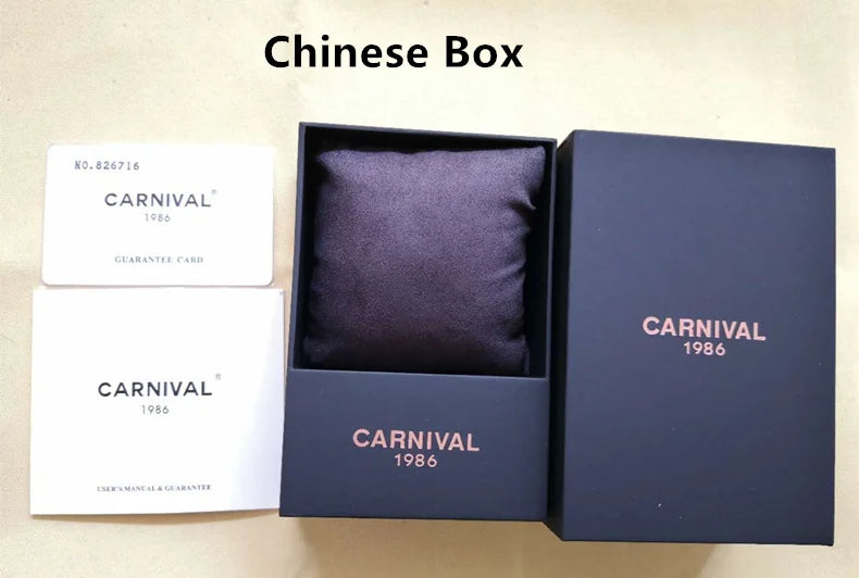 Reloj-Hombre-Montre Switzerland Carnival Quartz Watch men 316 Stainless Steel Waterproof Calendar Luminous Military men Watches