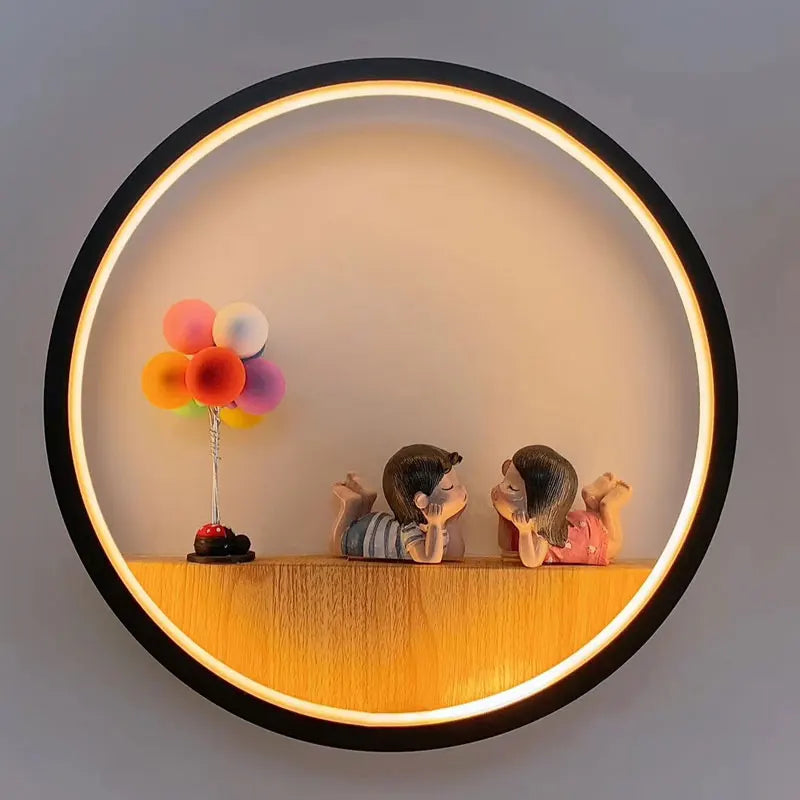 Modern minimalist LED cartoon wall lamp bedroom bedside lamp living room background wall aisle decorative lamp creative children