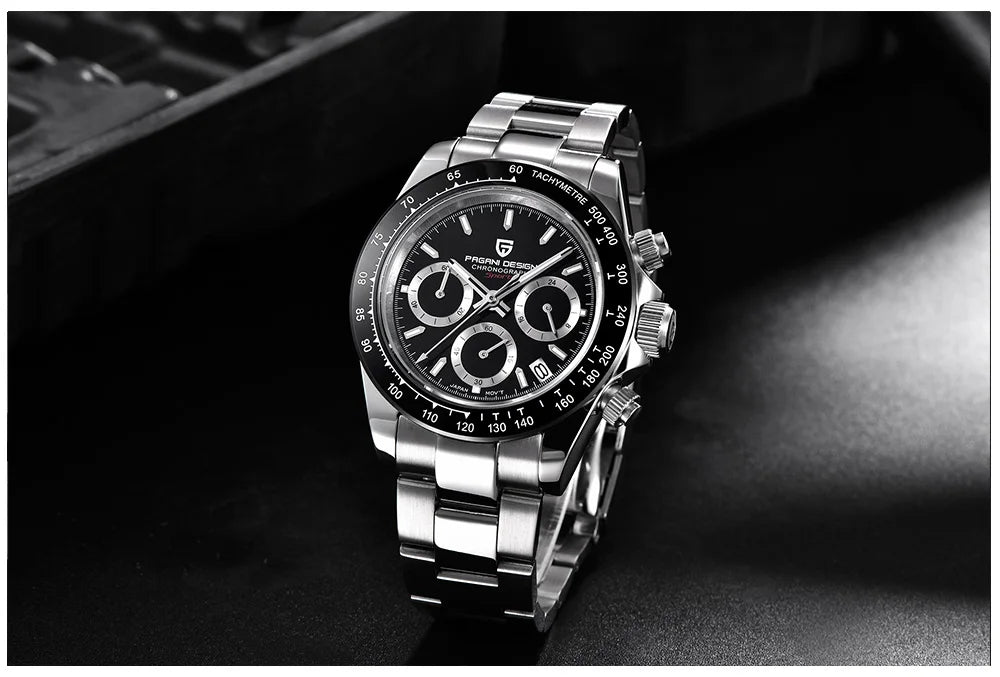 2025 New PAGANI DESIGN Chronograph Luxury Quartz Wrist Watch For Men Automatic Date 100M Waterproof JAPAN VK63 Movt Reloj Hombre