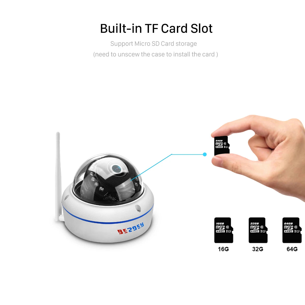 HD1080P Vandal-proof IP Camera WiFi SD Card Slot 64Gb Motion Ai Detect Alert Dome 2MP Audio Security CCTV Camera Xmeye P2P ICSee