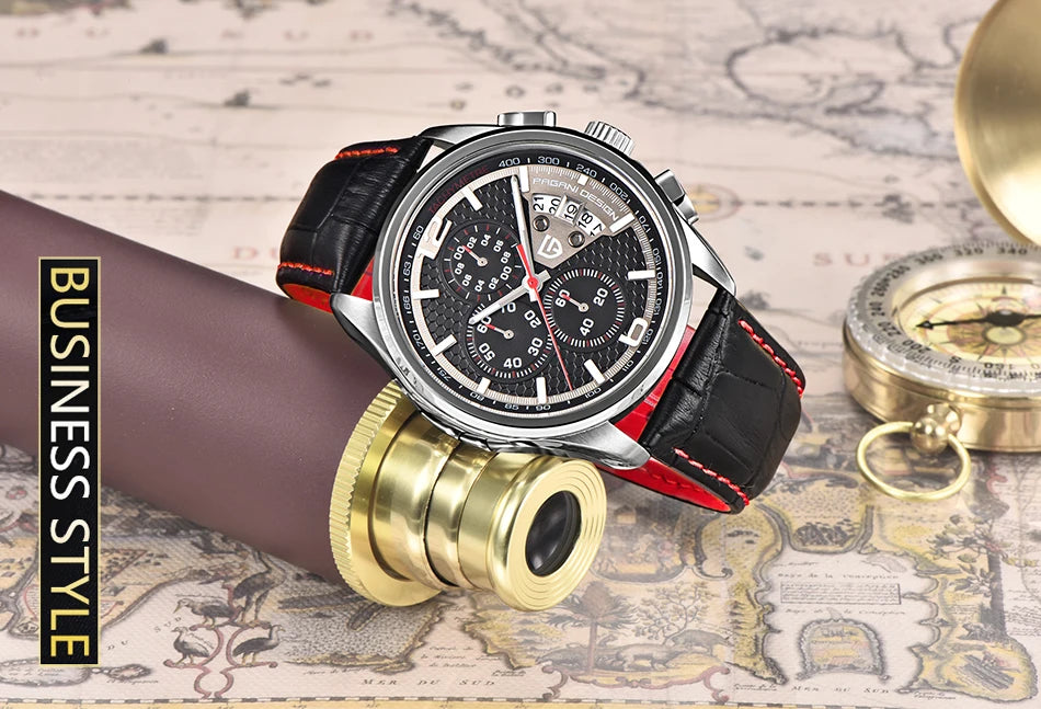 PAGANI DESIGN New Men Quartz Watches Luxury Brands Fashion Movement Military Watches Leather Quartz Watches Relogio Masculino