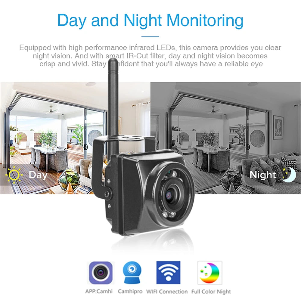 HQCAM Camhi 1920P 1080P Mini Waterproof IP66 TF card slot IR Night Vision IP Camera Wifi Outdoor Car & Vehicle Fleet & Bird Nest