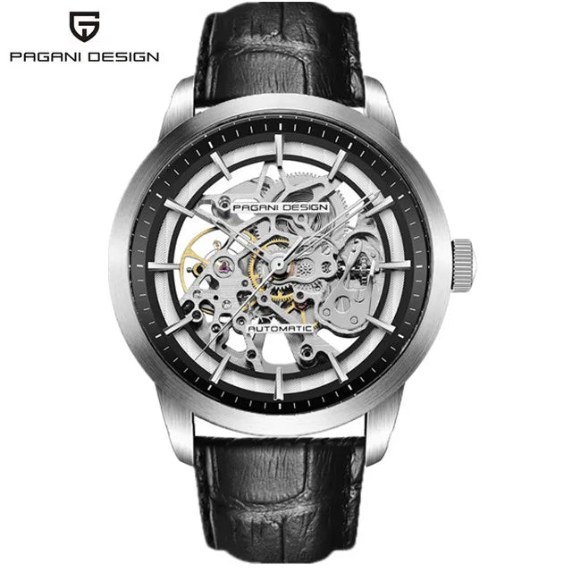 PAGANI DESIGN Brand Fashion Sports Leather Watches Men Luxury Automatic Mechanical Skeleton Waterproof Watches Relogio Masculino