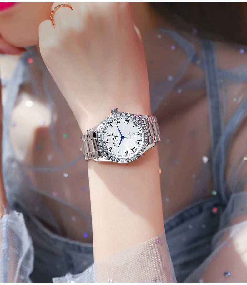 CARNIVAL Women Watches Mechanical Watch Luxury Bracelet Wrist Wristwatch Elegant Ladies Automatic Clock Watch Relogio Feminino