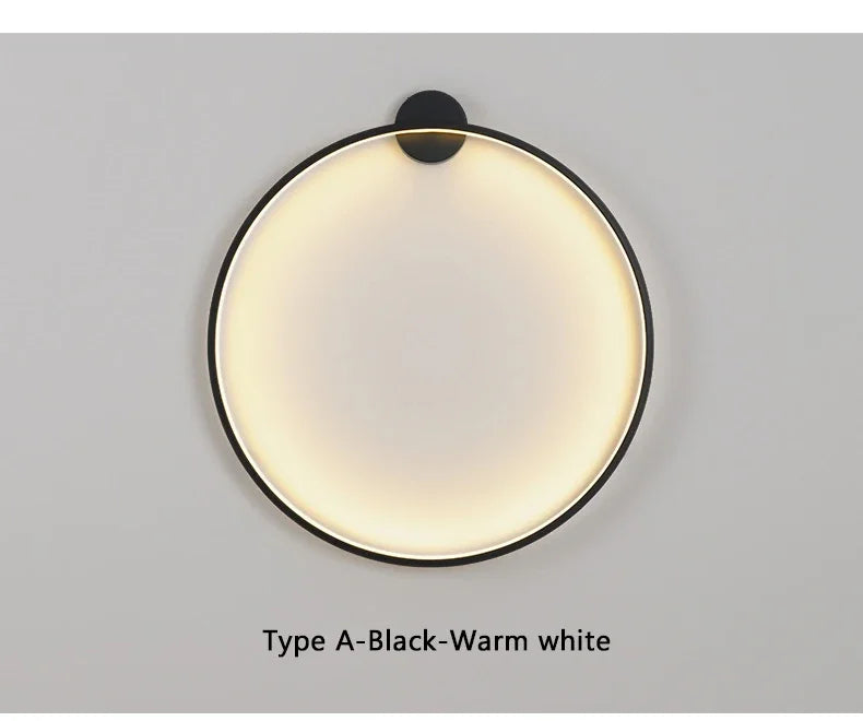 Nordic Minimalist Circle Background LED Wall Lamp Modern livingroom sofa wall lights Hotel Hall Bedside Sconces Light Home decor
