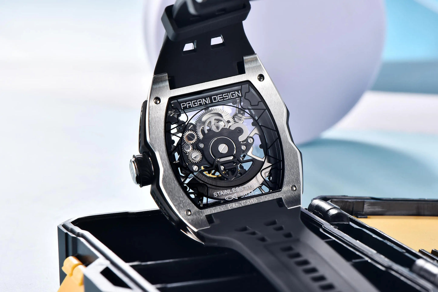 PAGANI DESIGN 2025 New Men's Automatic Mechanical Watch 42mm Fashion Casual Skeleton Sapphire Stainless Steel Watch for Men