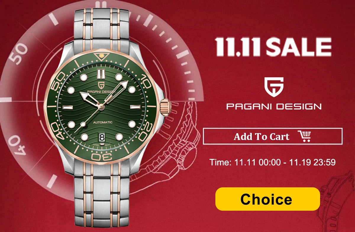 2025 New PAGANI DESIGN Saturn Men's Watches Luxury Quartz Watch For Men Chronograph Wristwatches AR Sapphire Waterproof Luminous