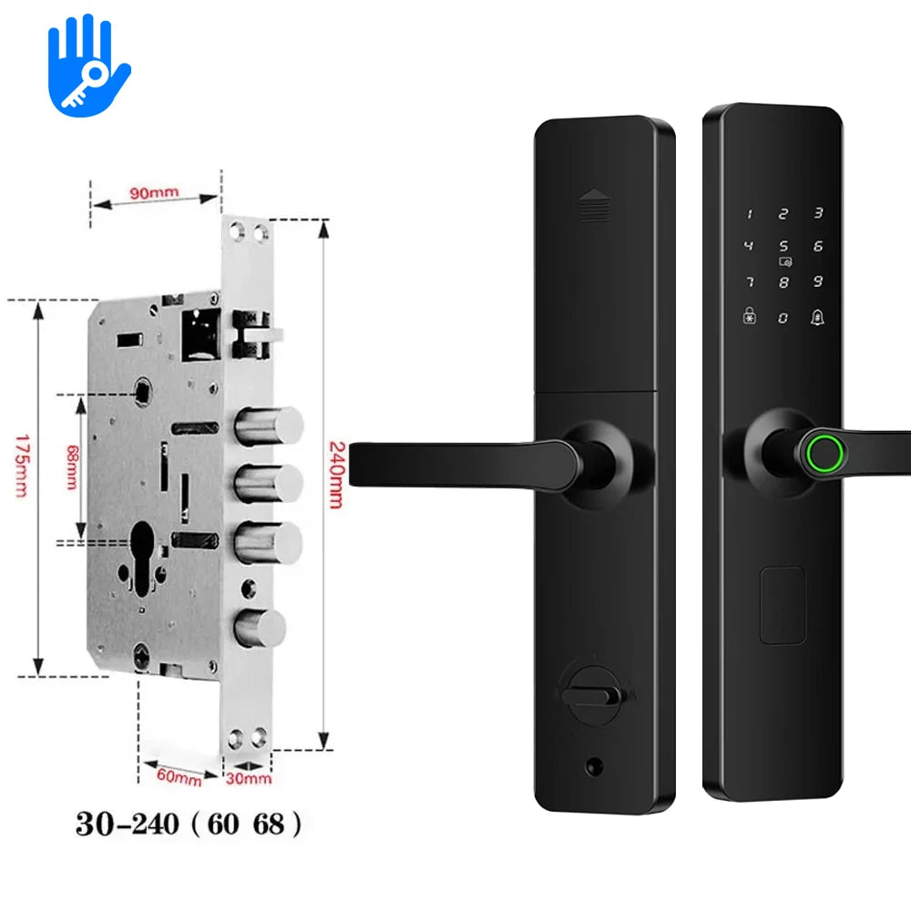 TTLOCK Smart lock with Fingerprint Password IC Card Unlock Support USB Emergency Charge ﻿for Hotel Apartment