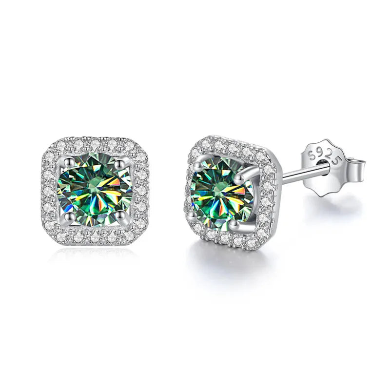 JoyceJelly 8H8A Cut D Color VVS Moissanite Diamond Stud Earrings Luxury Sterling 925 Silver Jewelry For Women Wholesale Price