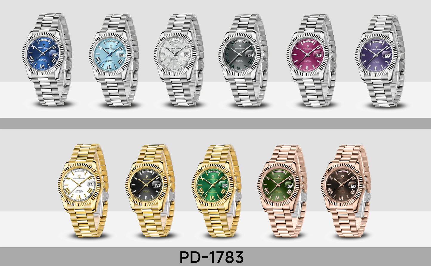 PAGANI DESIGN Men's Watches DD40 Gold White Luxury Automatic Watch Men TMI NH36A Date Week Mechanical Watches For Men 2025 New