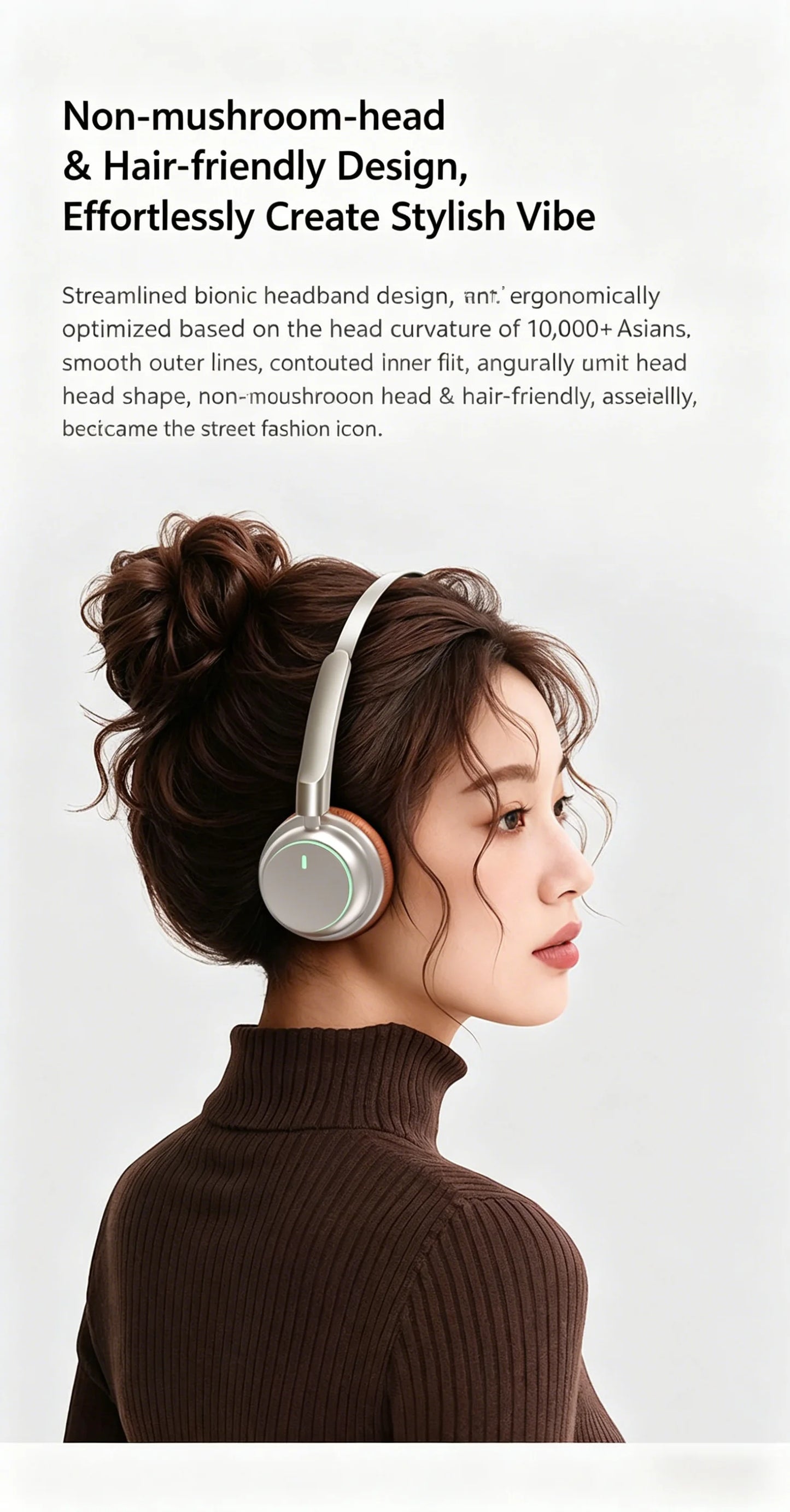 High-Quality Wireless Bluetooth-compatible Headphones, Smart Noise Cancelling, Universal Music Earbuds, V6.0 Headset Earphones