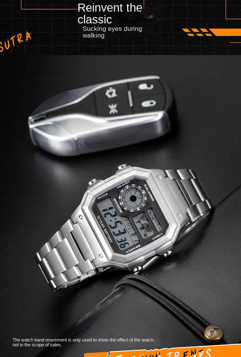 Casio AE1200 case mod kit modification all metal case 3299 AE-1200 bezel glass waterproof ring kit 304 stainless steel part