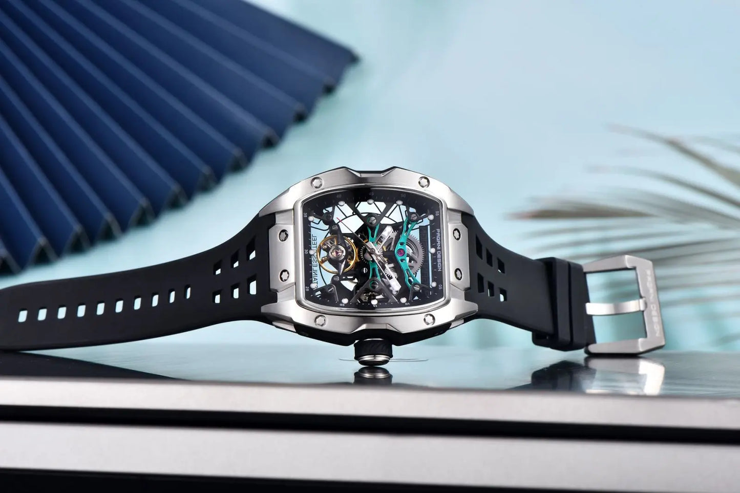 PAGANI DESIGN 42MM New fashion Hollow Back Transparent Movement Luxury Men Watch Sapphire Glass Automatic Men Watches For Men