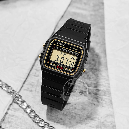 Casio Versatile Small Square Watch Retro Comfortable Design Classic Style for Casual Wear F-91WG-9