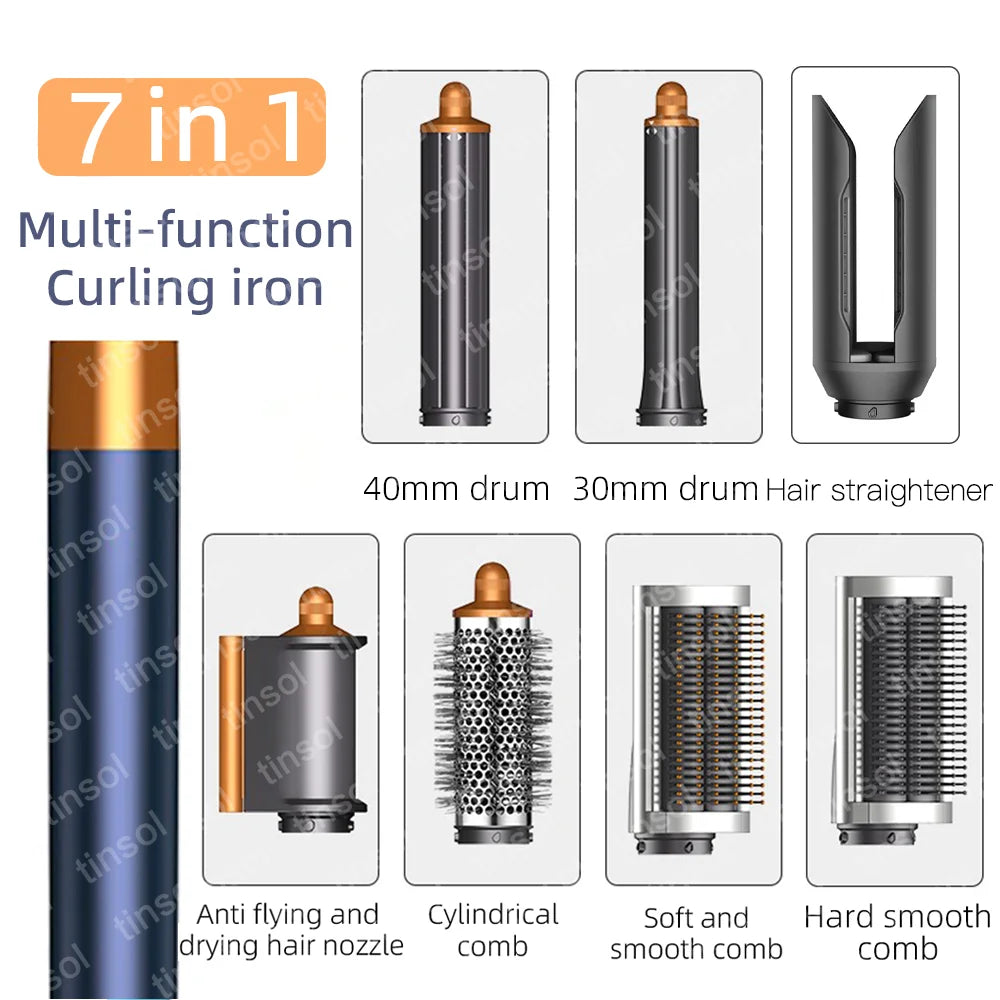 7-in-1 multifunctional curling iron  hair dryer and straightener set, styling tool that allows salon-quality styling at home