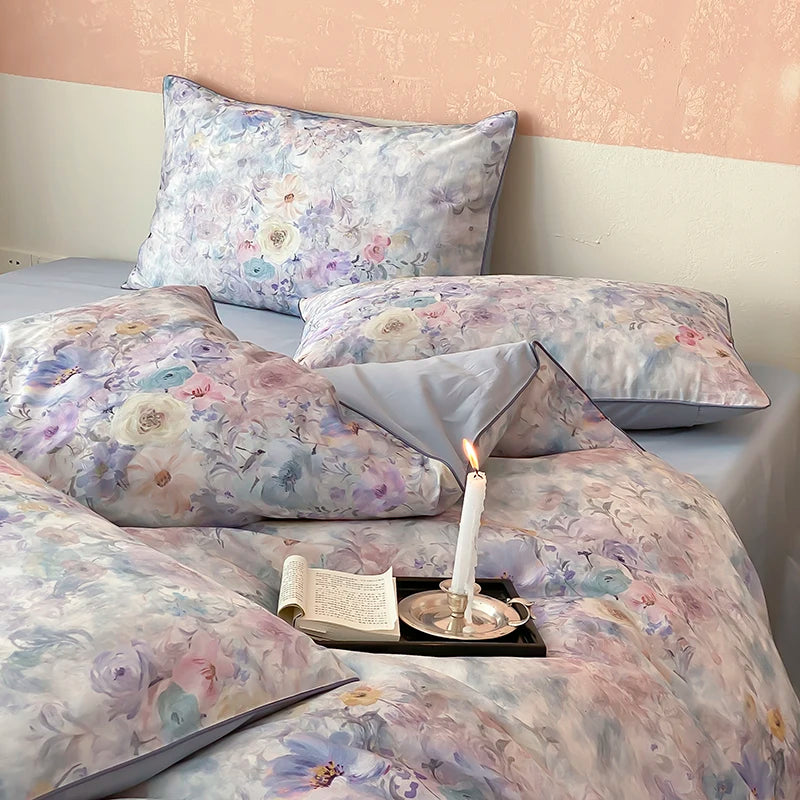 Svetanya Print Egyptian Cotton Bedding Sets Ru Queen King Size Bed Linens Pillowcase Sheet Duvet Cover Set