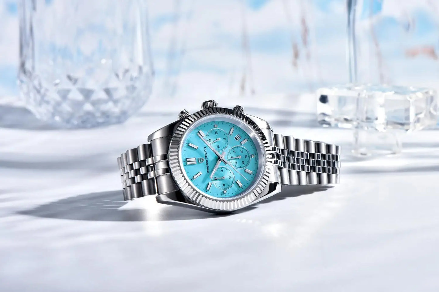 PAGANI DESIGN 2025 New PD1814 quartz watch VD53 thick 12mm stainless steel C3 sapphire watches for man pagani design watches