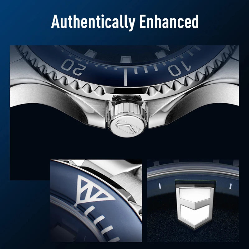 Seagull 40mm Ocean Series Pro Wristwatch relogio masculino Men's Automatic Mechanical Watch 300m Diving Sapphire Crystal 1213