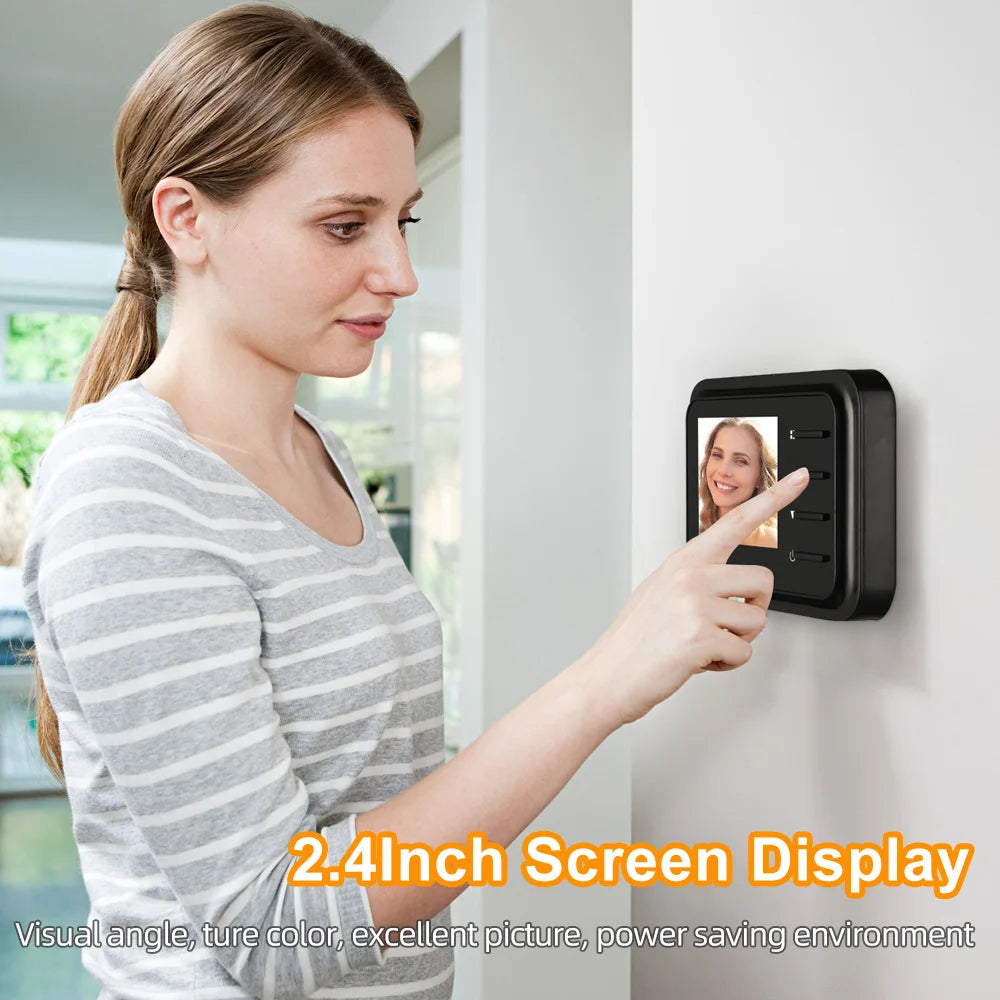2.4Inch LCD Door Peephole Camera IR Night Vision Video Eye Door Bell Visual Doorbell Security Protection Camera