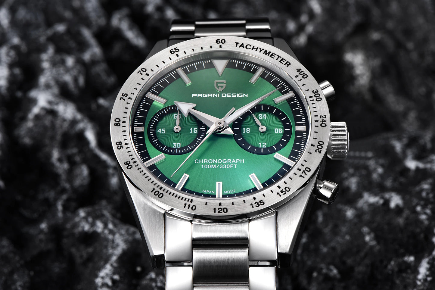 PAGANI DESIGN 2025 New Men's Watches Moon Quartz Watch Men Luxury Sport Waterproof Chronograph AR Sapphire Mirror Luminous Clock