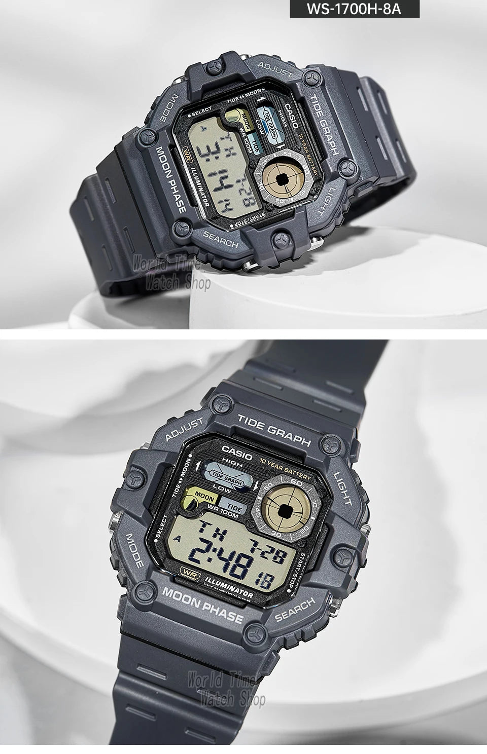 Casio Men's Watch Fashion Sports Outdoor Wristwatch Active Lifestyle Timepiece Casual Design WS-1700H series