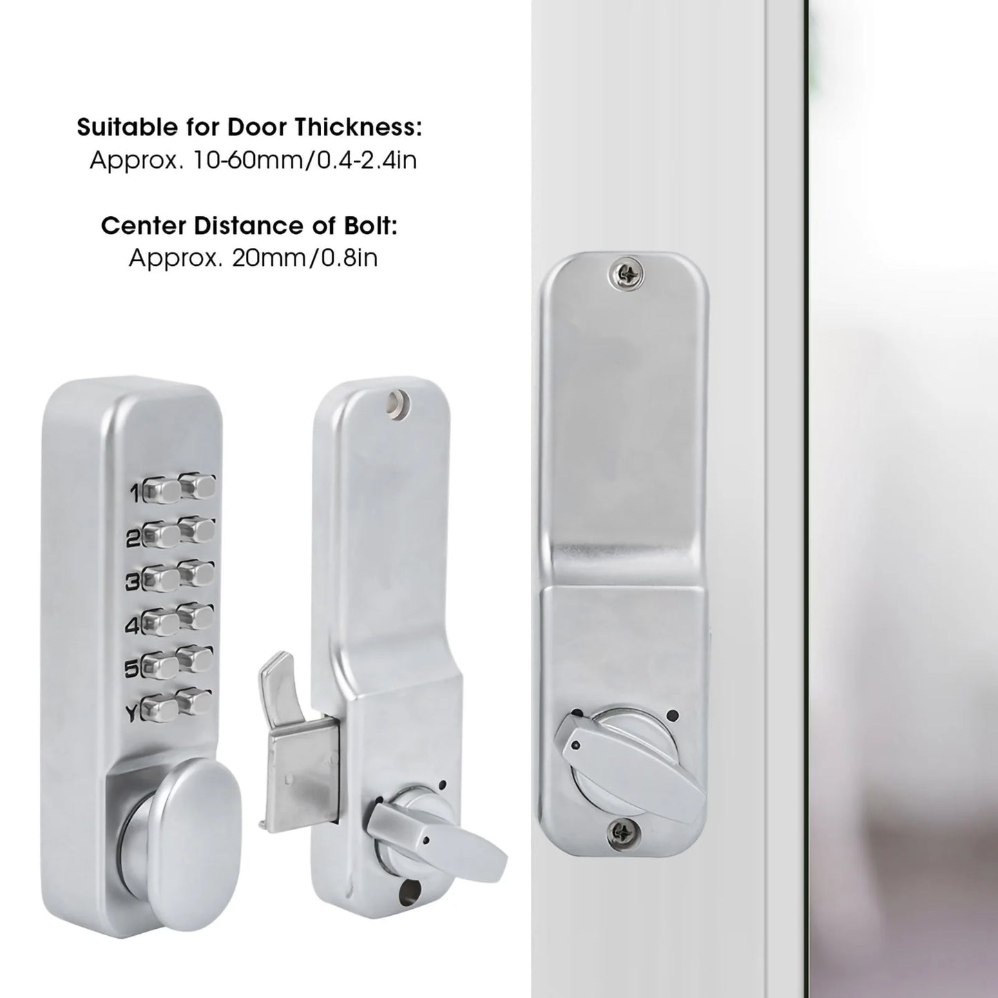 1‑11 Digits Mechanical Combination Lock Sliding Door Keyless Access for Kitchen  Balcony Passsword Lock Zinc Alloy Lock