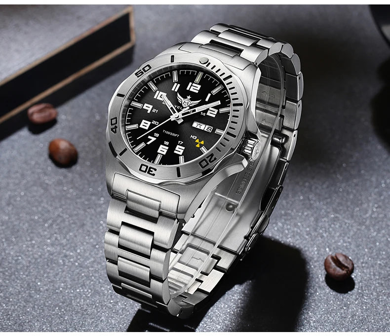 Yelang V1019 Brand 44MM Men Watch NH36 100M PROFESSIONAL WATERPROOF Deep Diving Mechanical Automatic Watch Sapphire Lens Reloj