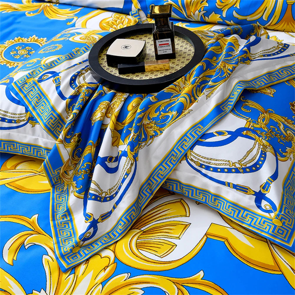 Svetanya 1200TC Golden Egyptian Cotton Bedding Set King Queen Size Sheet Duvet Cover Pillowcase  Linens （custom-made Size）