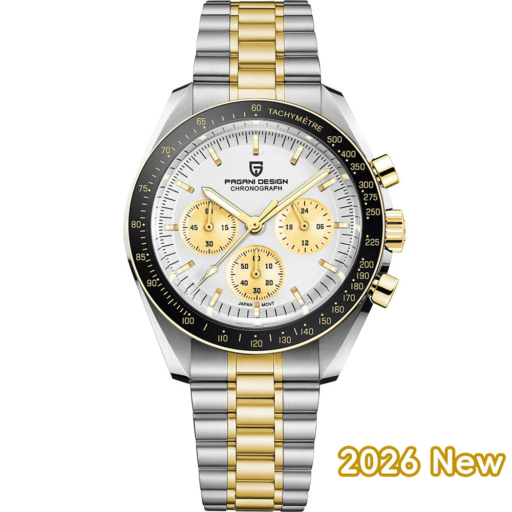 2025 New PAGANI DESIGN Tribute to CK2998 Moon Watch Retro Luxury Quartz Watches For Men Stainless steel Sport Chronograph Man