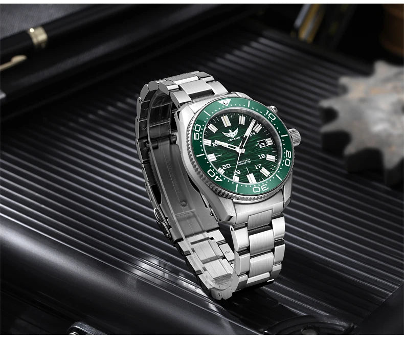 Yelang V1038 40mm Men Diving Watch Human Kinetic Energy Watch Brand Watch 300m Waterproof Watch luminous Japan PX82 Sapphire