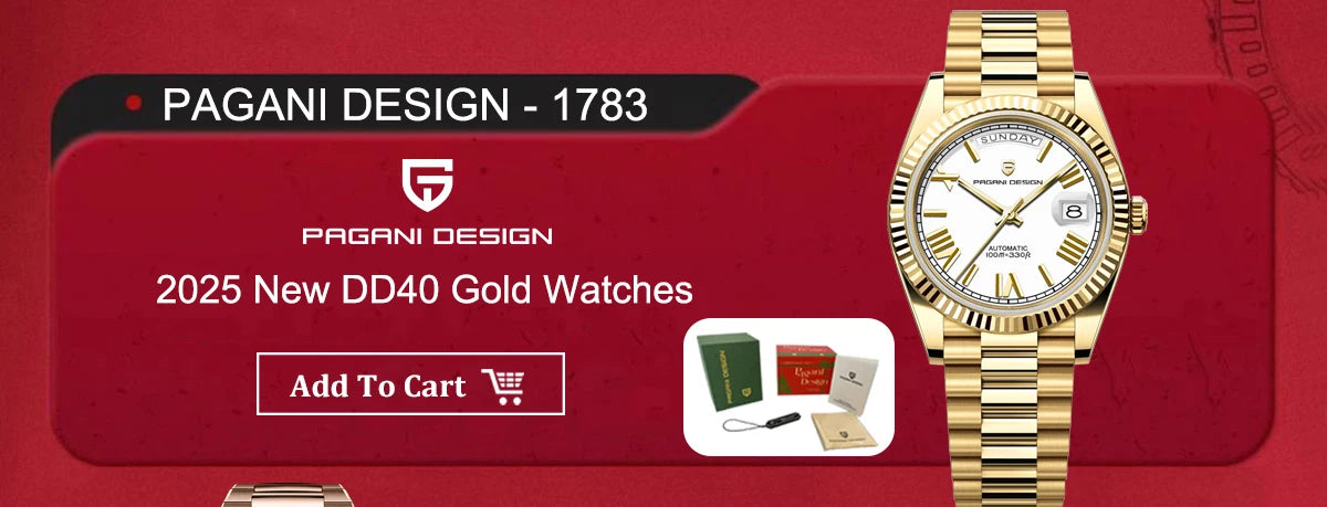 2025 New PAGANI DESIGN Saturn Men's Watches Luxury Quartz Watch For Men Chronograph Wristwatches AR Sapphire Waterproof Luminous