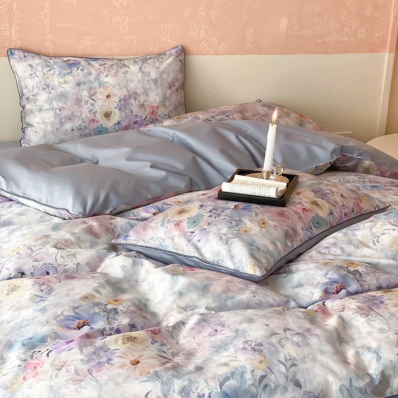 Svetanya Print Egyptian Cotton Bedding Sets Ru Queen King Size Bed Linens Pillowcase Sheet Duvet Cover Set