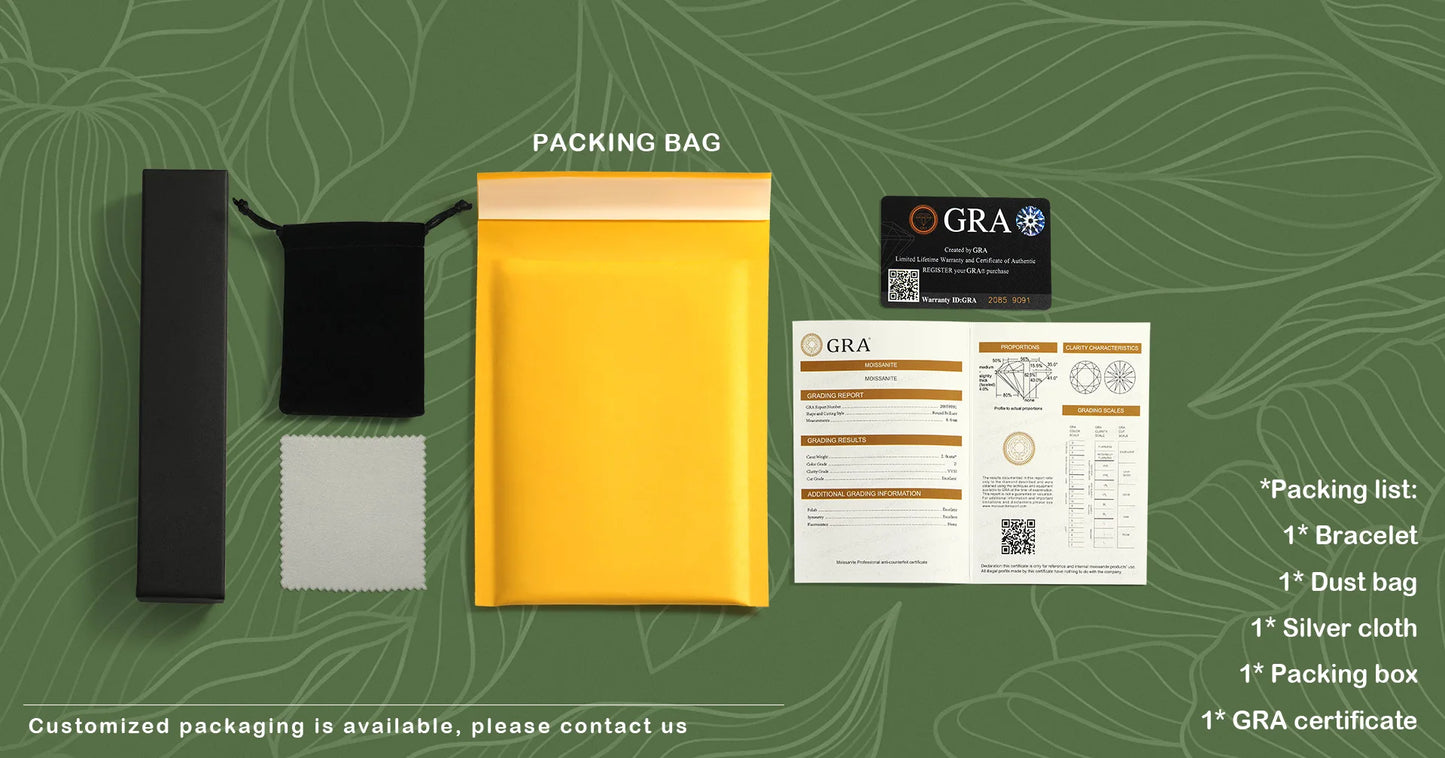 TBCYD 3/4/5/6.5mm Sapphire Blue Moissanite Tennis Bracelet  S925 Sterling Silver For Men Women GRA Certified Hip Hop Jewelry