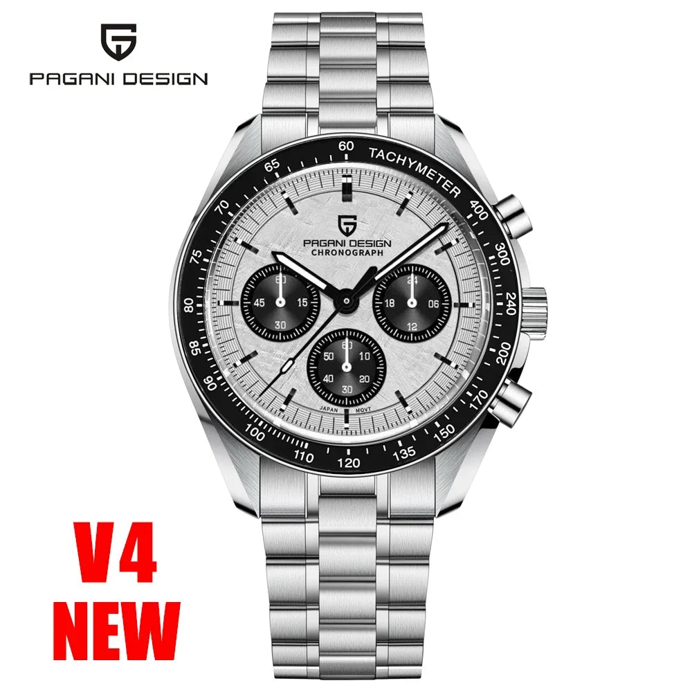 PAGANI DESIGN 2025 New AK Project Men's Watches Luxury Quartz Wrist Watch For Men AR Sapphire Speed Chronograph Automatic Date