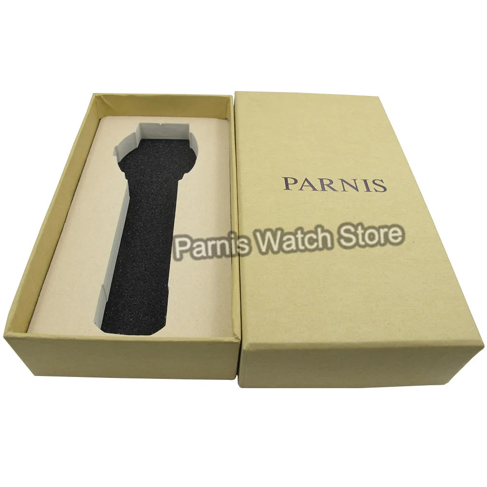 Parnis Power Reserve Automatic 43mm  Movement Men's Mechanical Watch Small Second