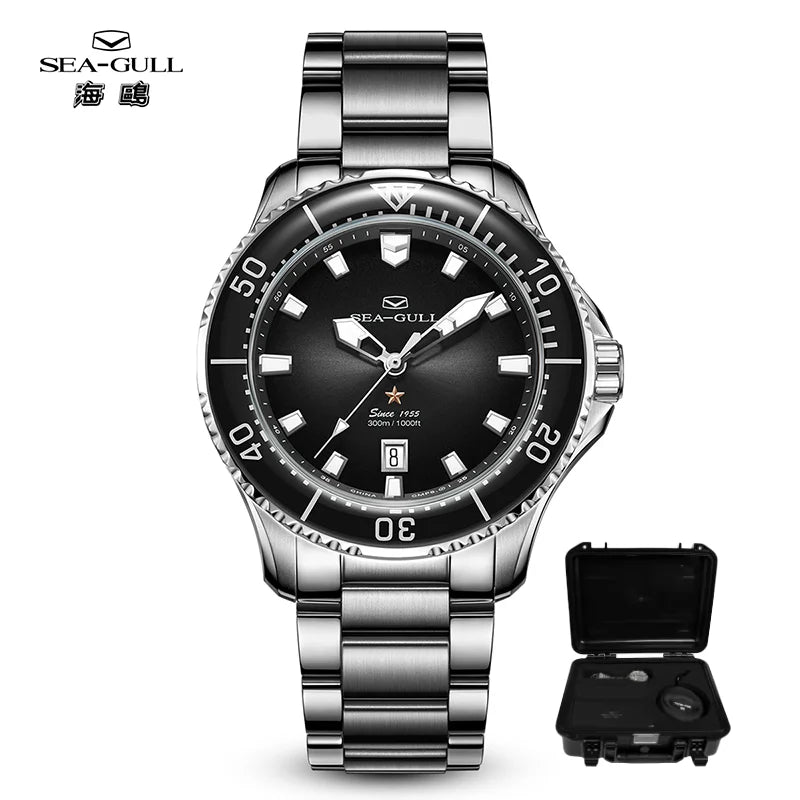 Seagull 40mm Ocean Series Pro Wristwatch relogio masculino Men's Automatic Mechanical Watch 300m Diving Sapphire Crystal 1213