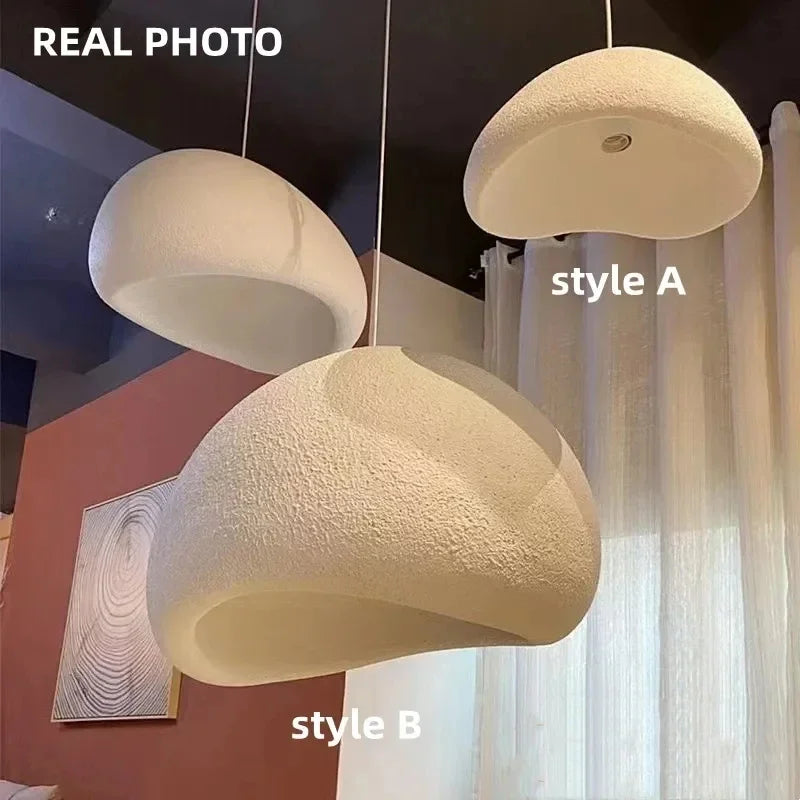 Nordic Wabi Sabi Pendant Light Modern LED Ceiling Chandelier Light for Living Room Dining Bedroom Bar Home Decor Hanghing Lamp