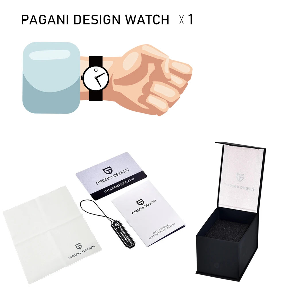 PAGANI DESIGN 2025 40MM Men's Watches Luxury Automatic Watch For Men Mechanical Watch Stainless Steel luminous business Watches