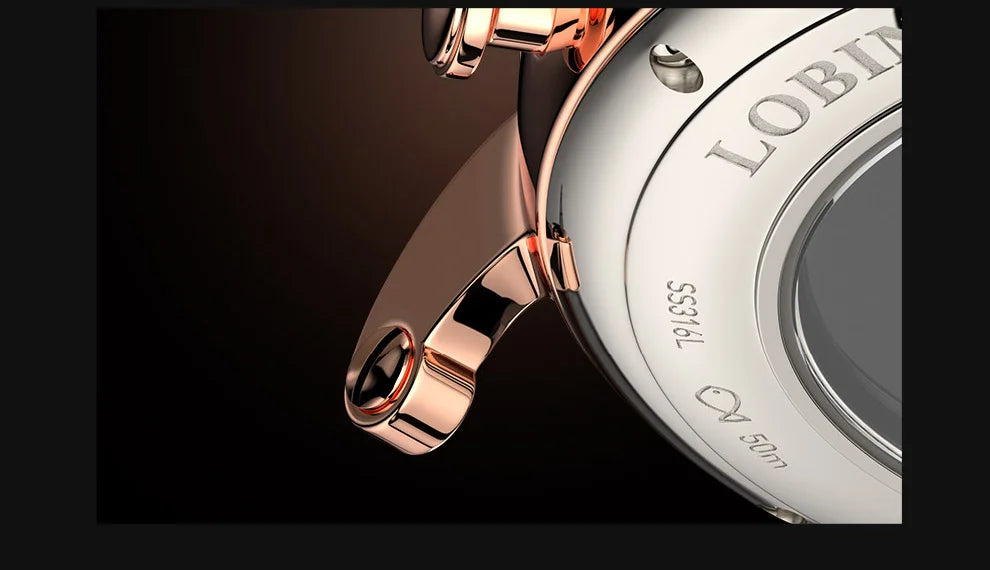 LOBINNI Luxury Brand Switzerland Perpetual Calendar Automatic Mechanical Men's Watches Sapphire Multi-function Clock L13019-8