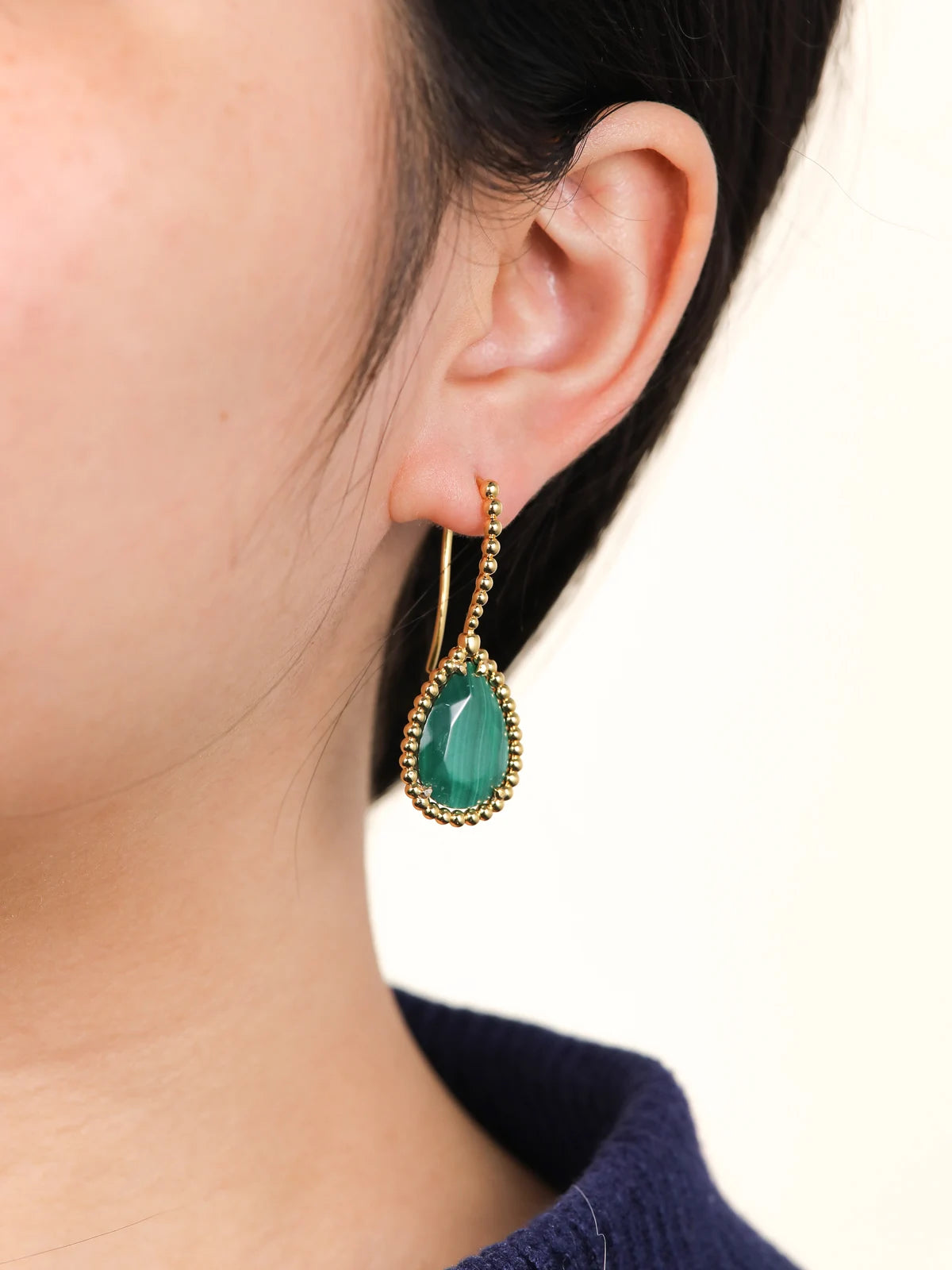 APIR Bohemian Blue Green Chalcedony Water Drop Woman's Earrings 18K White Gold Plated   Dance Party Wedding Luxury Long earrings