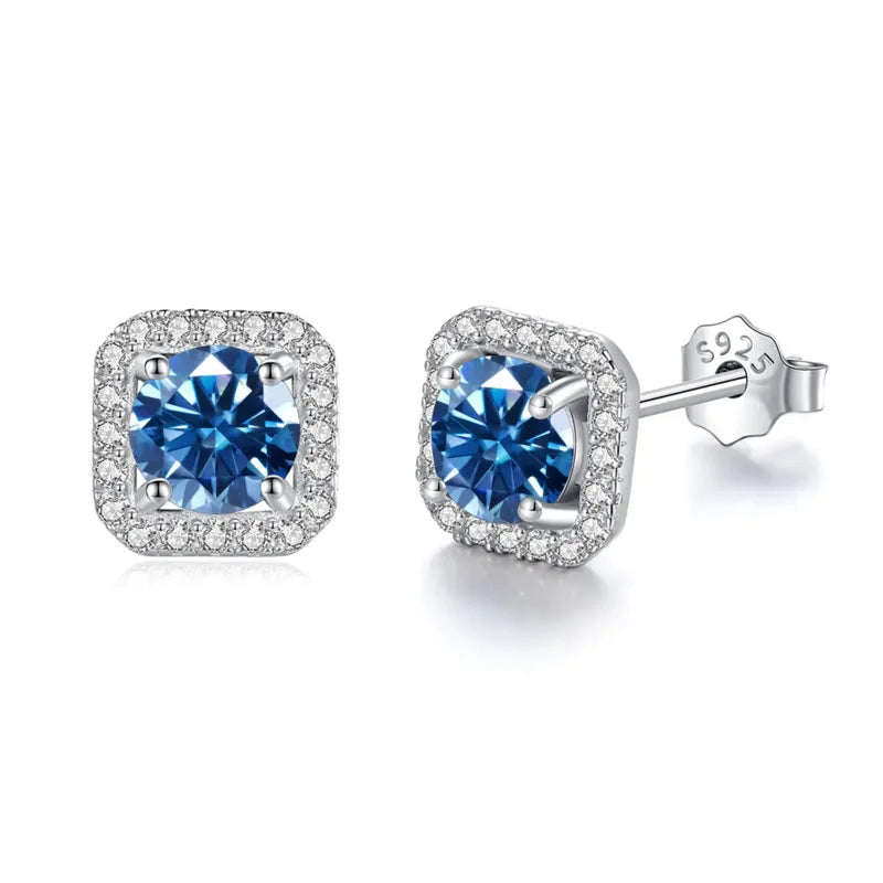 JoyceJelly 8H8A Cut D Color VVS Moissanite Diamond Stud Earrings Luxury Sterling 925 Silver Jewelry For Women Wholesale Price
