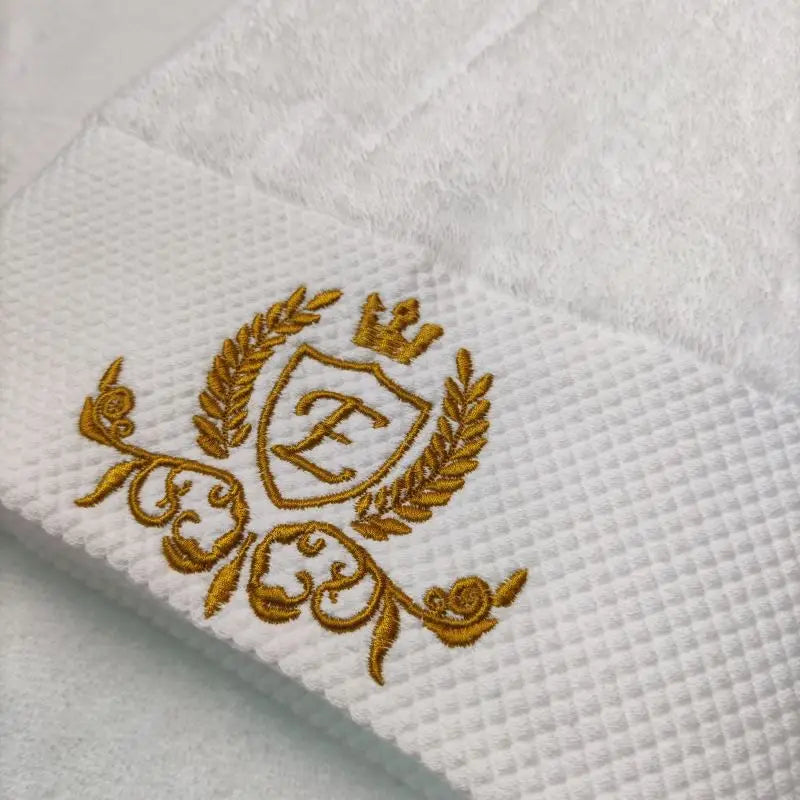 AHSNME White Cotton Personalise Bath Towels Hotel SPA Club Sauna Beauty Salon Custom Embroidery Logo Restaurant Hand Towel