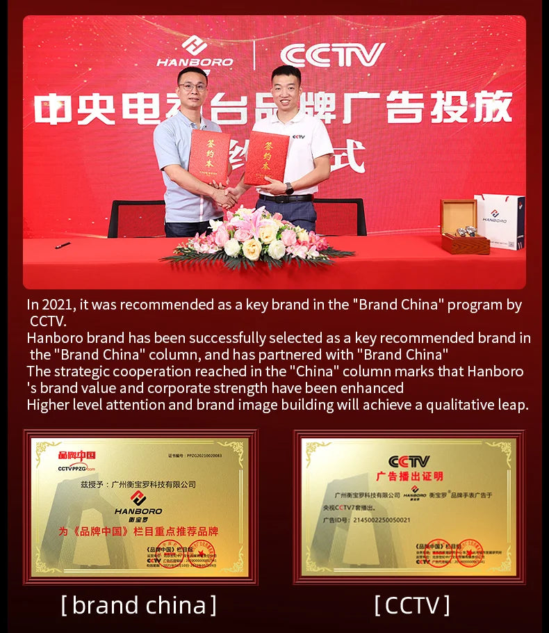 HANBORO Zhuma Mountain Peak Series Men's Fully Automatic Mechanical Watch Hollow Personalized Watch