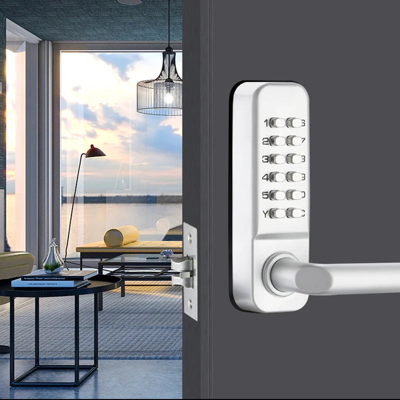 IP68 Waterproof Mechanical Password Number Single Latch Deadbolt Lock No Need Power For Outdoor Indoor Wooden Metal Door