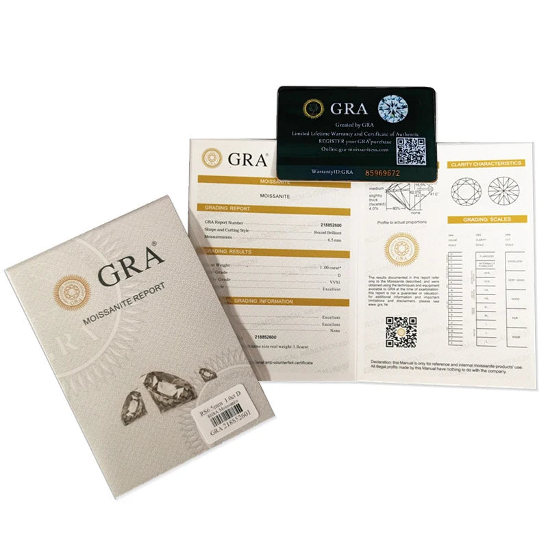 Earrings JoyceJelly Moissanite Jewelry Set With 1CT D Color VVS 3EX moissanite stone pass diamond test Wedding Luxury Fine Jewelry gift