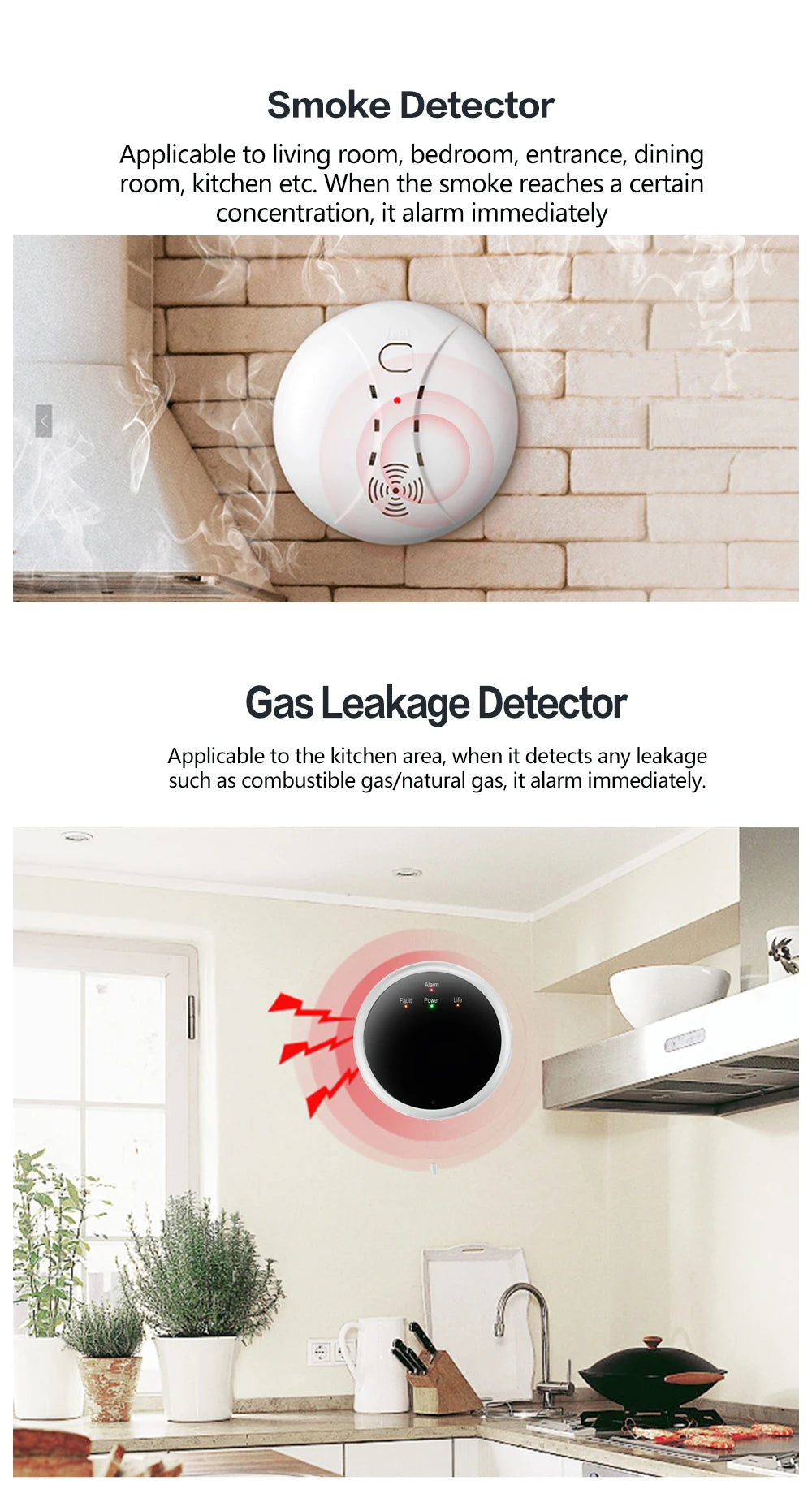 Wireless Tuya APP SIM GSM Home RFID Burglar Security LCD Touch Keyboard WIFI GSM Alarm System Sensor kit Russian,Spanish Voice