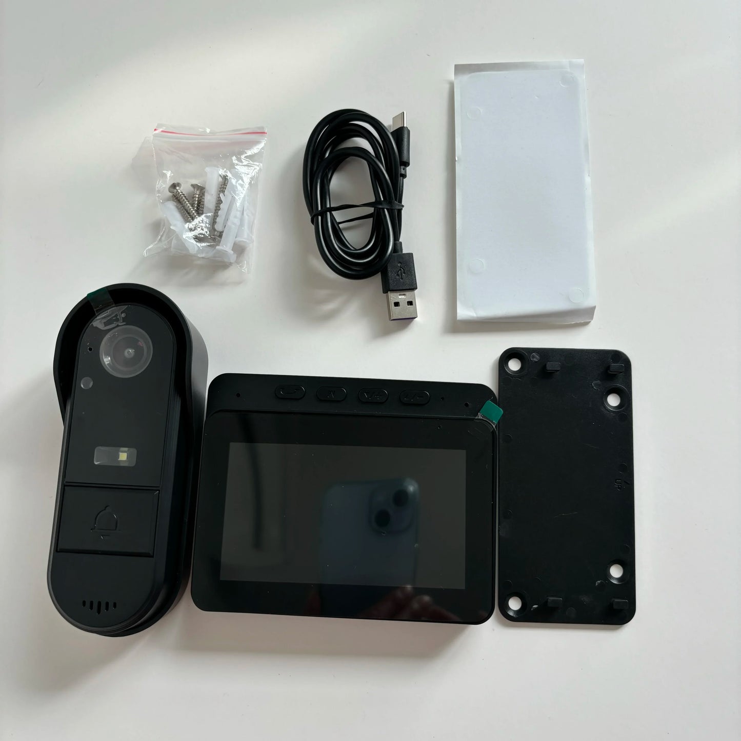 Wireless Intercom Doorbell Night Vision HD 4.3in LPS Screen Video Doorbell Camera Smart Home Security Visual Doorbell