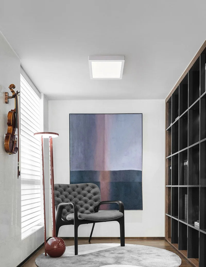 QLTEG Surface LED Square Ceiling Light 6W 12W 18W 24W 30W Round LED Panel Light Down Light with driver AC85-265V LED Indoor Lamp