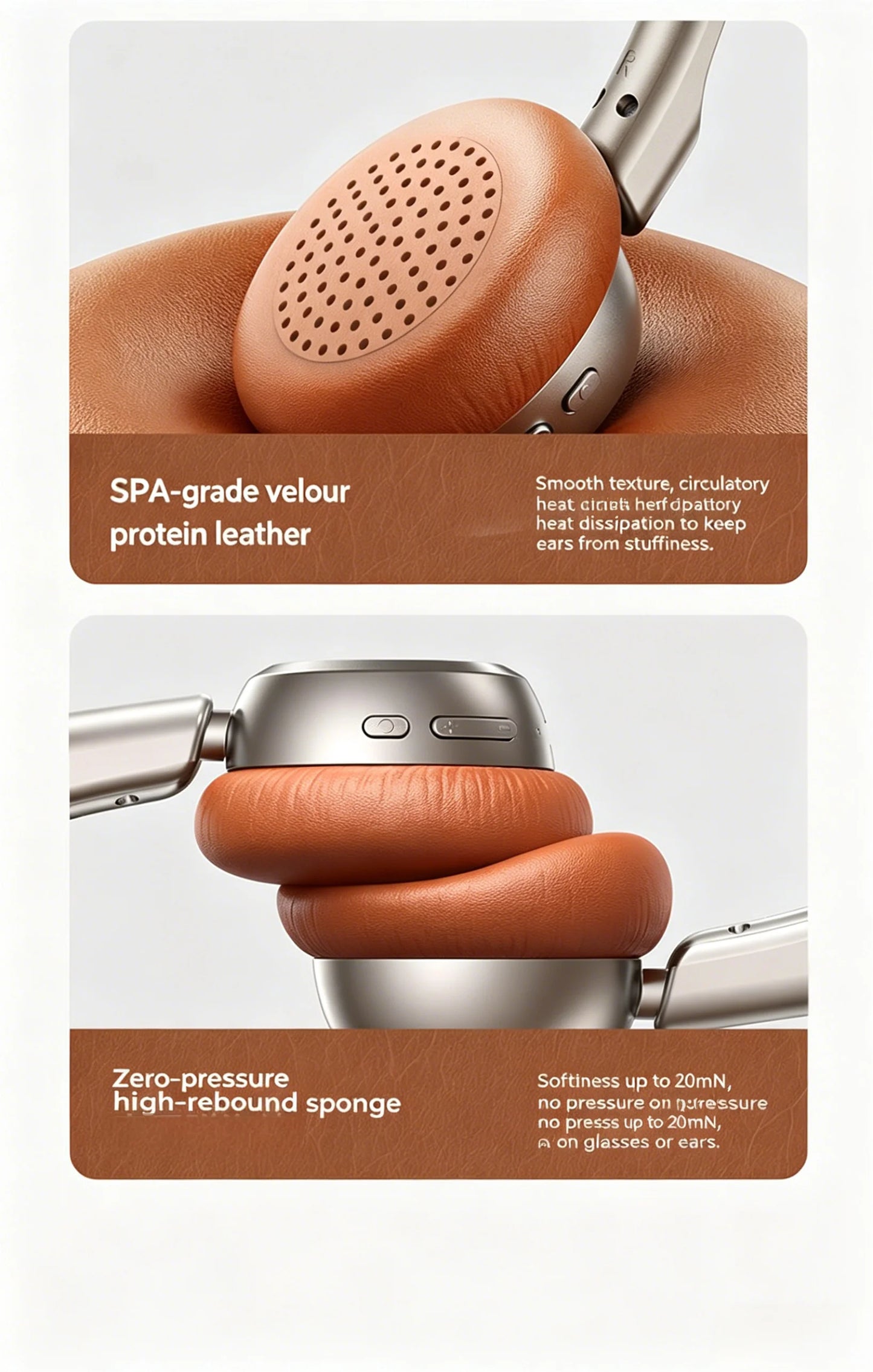 High-Quality Wireless Bluetooth-compatible Headphones, Smart Noise Cancelling, Universal Music Earbuds, V6.0 Headset Earphones