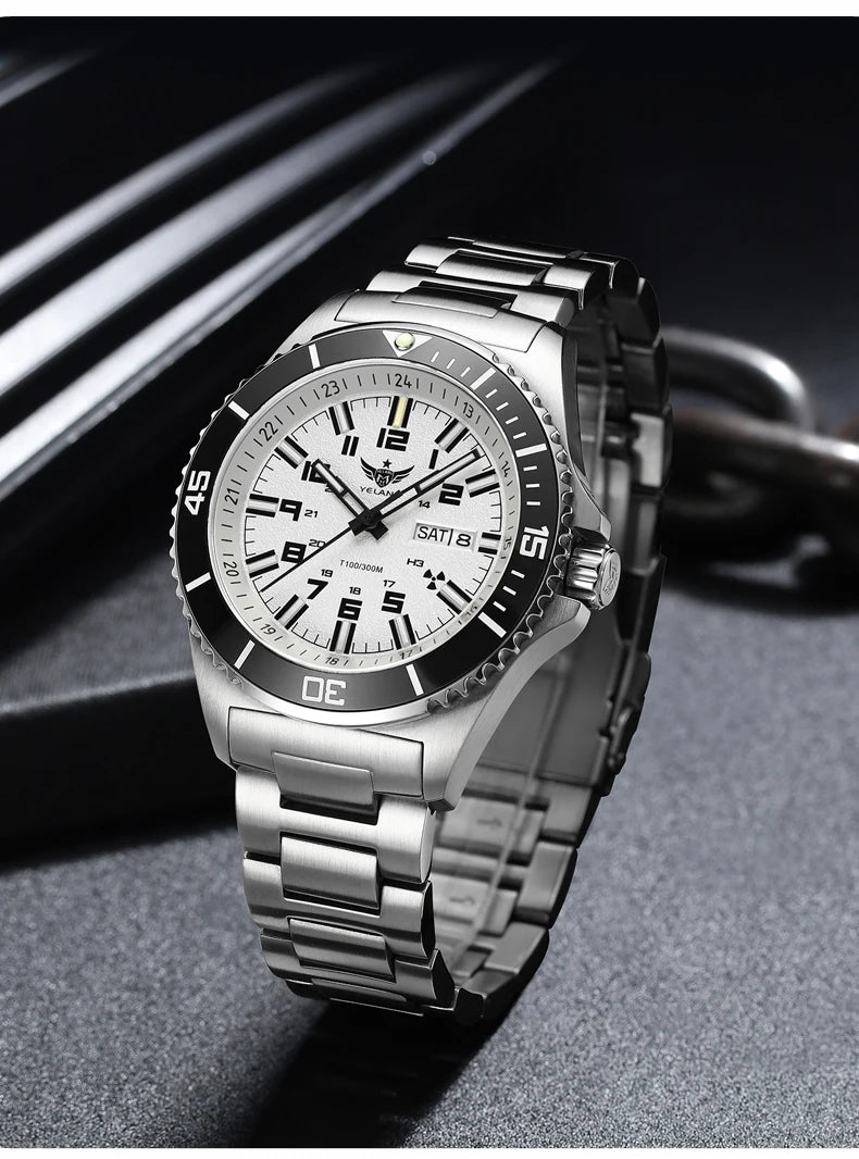 Yelang V1031 Luxury Men Brand Watch 44mm Diver Water Watches Japan 8205 Automatic Mechanical movement Luminous 300M Waterproof